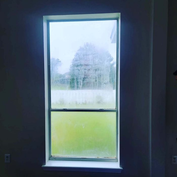 Foggy glass before